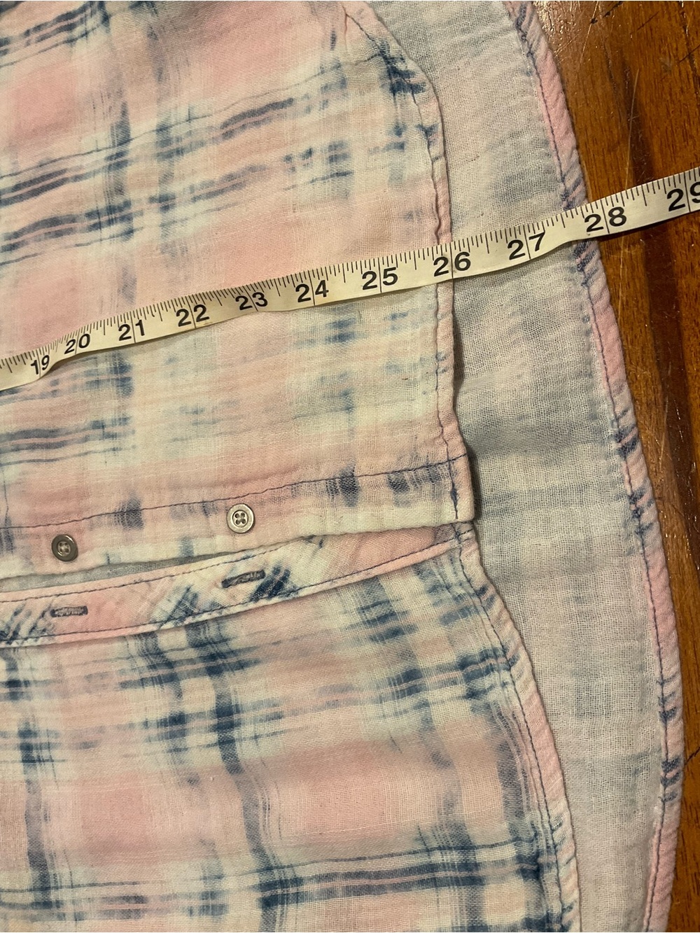 cloth & stone Pink and Blue Plaid Lightweight Button-Up - Picture 6 of 10